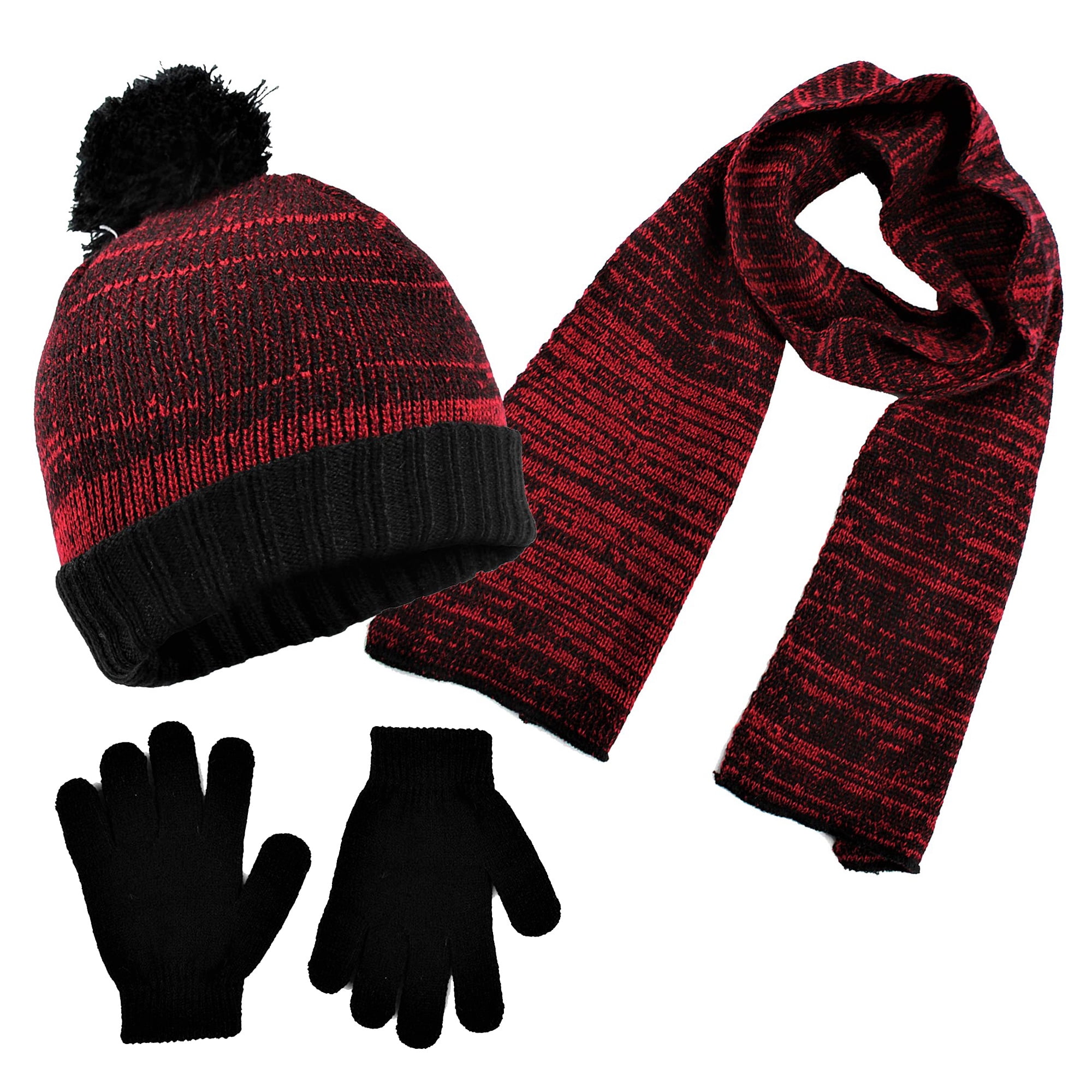 Polarwear Boys Hat,Scarf & Glove SetKids Cold Weather Winter