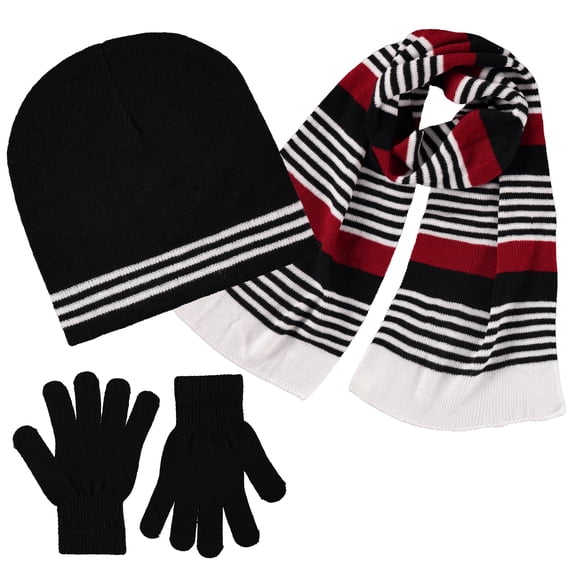 Polarwear Boys Hat,Scarf & Glove Set-Kids Cold Weather Winter Accessories-Childrens 3 Pc Beanie Set-Big Boys Hat Scarves Sets