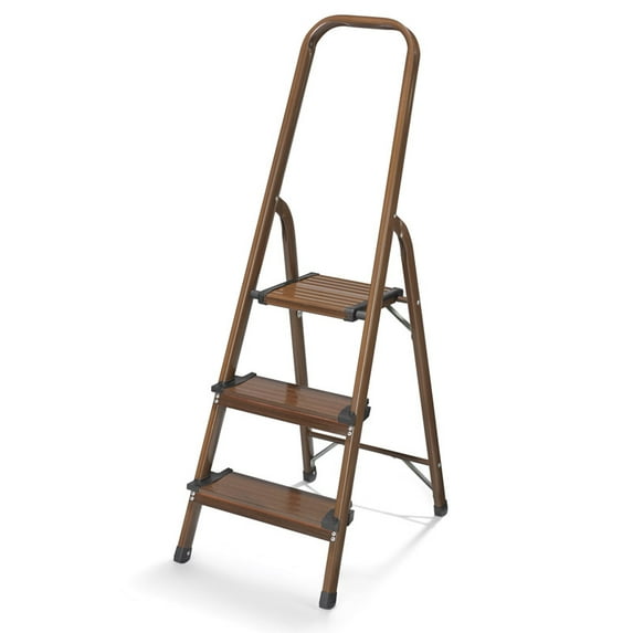 Polder 1001913 52 x 16.5 x 5 in. 225 lbs Capacity 3 Step Aluminum Step Stool