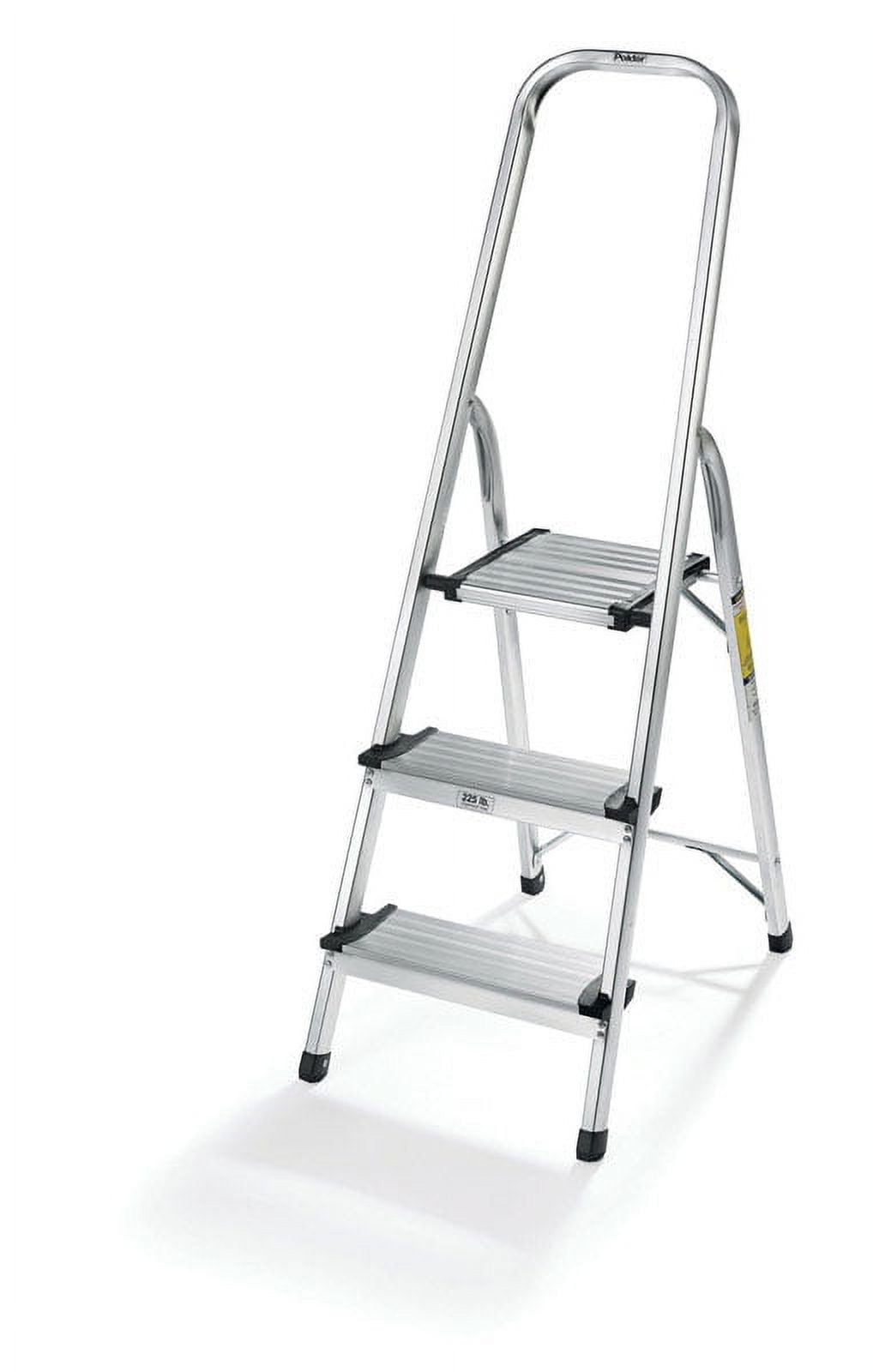 Polder 3 Step 52.5 in. H 225 lb. capacity 3 step Aluminum Folding Step Stool