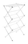 White Compact Accordion Clothes Drying Rack with 16 ft. Drying Space