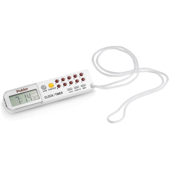 Polder 898-90 Clock, Timer & Stopwatch, White
