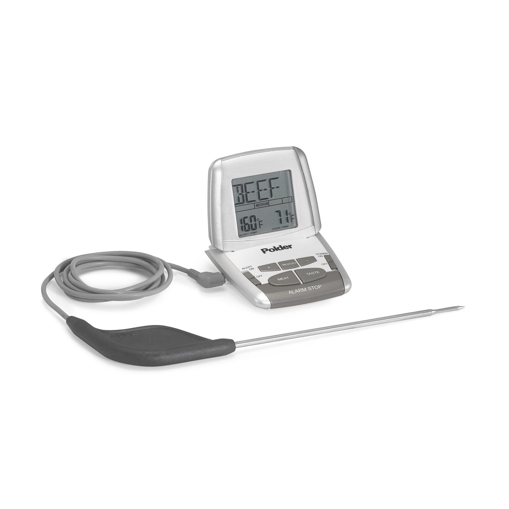 Polder Progress In Oven Thermometer With Ultra Probe, White
