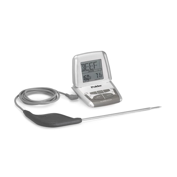 Polder Progress In Oven Thermometer With Ultra Probe, White