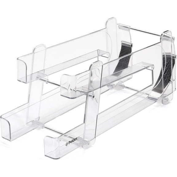 Polder Gravity Feed Can Dispenser, BPA-Free Plastic Beverage and Drink Dispenser, Holds Up to 10 Soda Cans, Ideal for Refrigerators and Countertops, Fridge Organizer, 14" x 5.3" x 6.1"