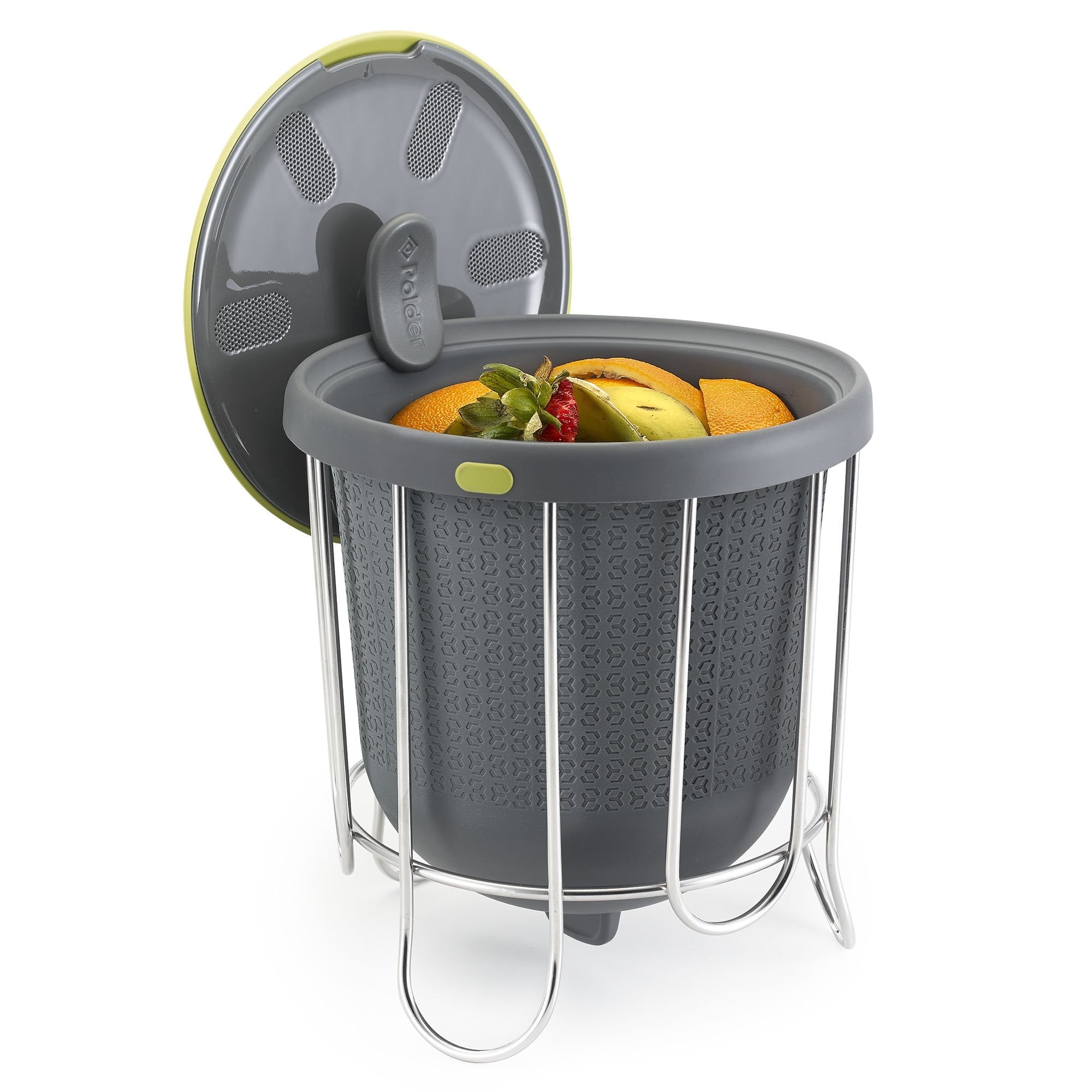 Polder Indoor Portable Lightweight Countertop Compost Bin with Lid ...