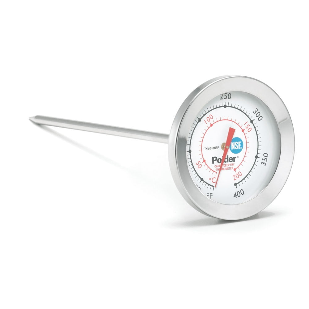 Polder THM511N Candy & Deep Fry Thermometer, Stainless Steel