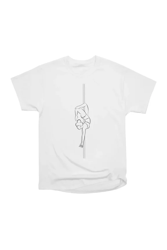 Pole Dance Art One Continuous Line Minimal Poster T-Shirt Tee Gift For Him Merch For Her A