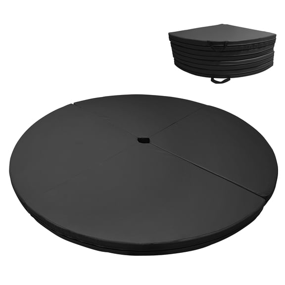 Pole Dance Crash Mat 59"x 3", Foldable Pole Dance Mat with Pu Cover, 3" Hole and EPE Foam for Pole Dancing, Black