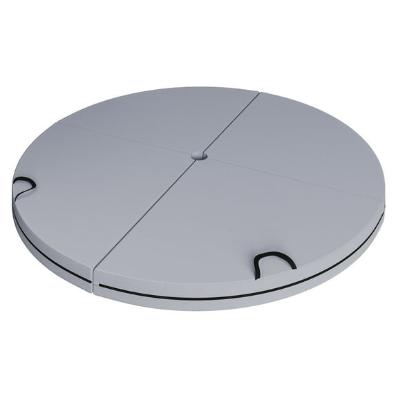 Pole Dance Crash Mat - Foldable Gym Mat for Gymnastics, Yoga, Pilates - 3.5" EPE Foam Padding with Carry Handles - Gray, 59.1" x 59.1"