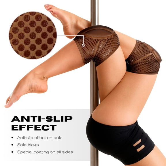 Pole Dance Knee Pads - Nude Mocha Grip, Size S