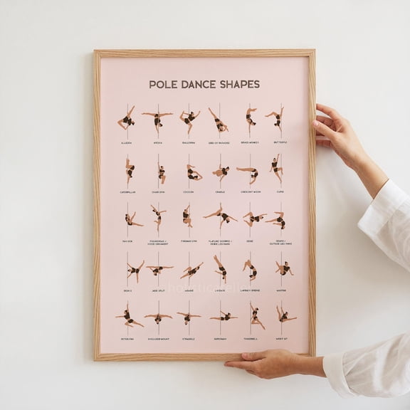 Pole Dance Shapes Wall Art Studio Decor