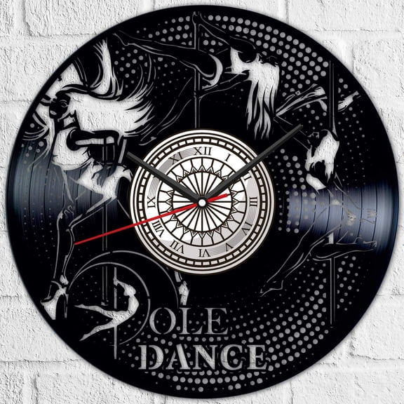 Pole Dance Vinyl Record Wall Clock Retro style Wall clock Silent Home Decor Unique Art Special Home Accessories Creative Personality Gift