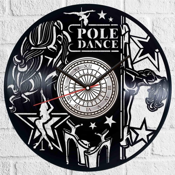 Pole Dance Vinyl Record Wall Clock Retro style Wall clock Silent Home Decor Unique Art Special Home Accessories Creative Personality Gift