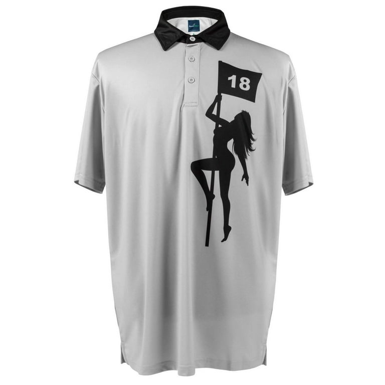 Pole Dancer (Grey) Mens Golf Polo Shirt by ReadyGOLF