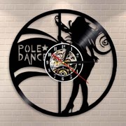 Pole Dancer Vinyl Wall Clock,Vinyl Record Clock Wall Art Black Handmade Art Home Unique Gift idea