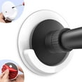 thumbnail image 1 of Pole Hanger Holder Anti-Falling Round Rod Fixing Device For Curtain Door Shower Curtain Rod 2 Pieces Non-Slip Adhesive Hooks No Rod Included, 1 of 6