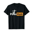 thumbnail image 1 of Pole Hub Lineman Line Worker Utility Pole Funny Lineman FUN T-Shirt, 1 of 5