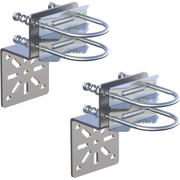 Pole Mount Bracket Anti Vibration Antenna Mount Universal Wall Mounting Bracket [ Without The Pole ] for Security Camera PTZ Dome Indoor Outdoor AP Access Point Client CPE Kits 2 PCS