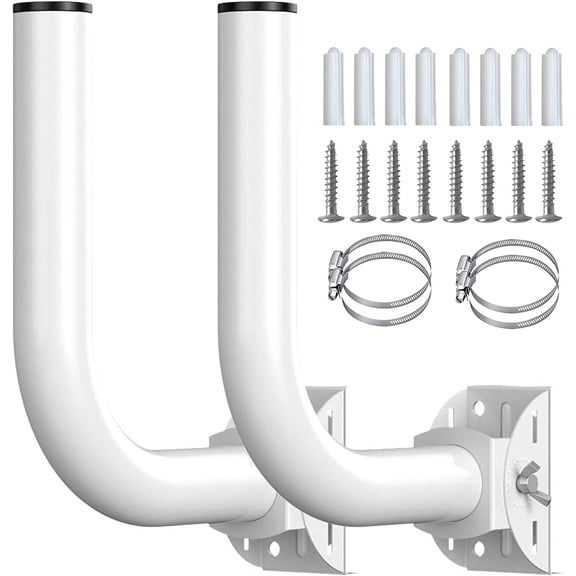 Pole Mount Bracket for Wireless Bridge Point to Point, TP - Link Mounting Bracket for Outdoor Access Point Mounting Pole, and Universal Antenna Wall Mount Bracket (2 Pack)