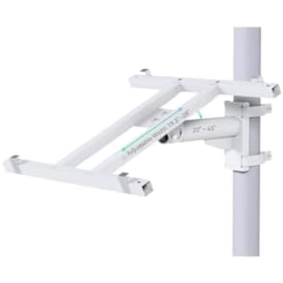 Pole Mount Bracket for Solar Panel 50W to 150W, Solid Galvanized Steel Structure and Adjustable Tilt Angle$$Garden & Patio