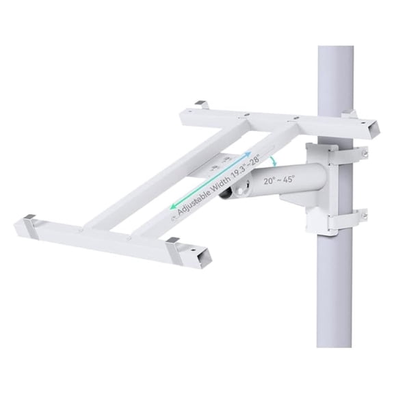 Pole Mount Bracket for Solar Panel 50W to 150W, Solid Galvanized Steel Structure and Adjustable Tilt Angle