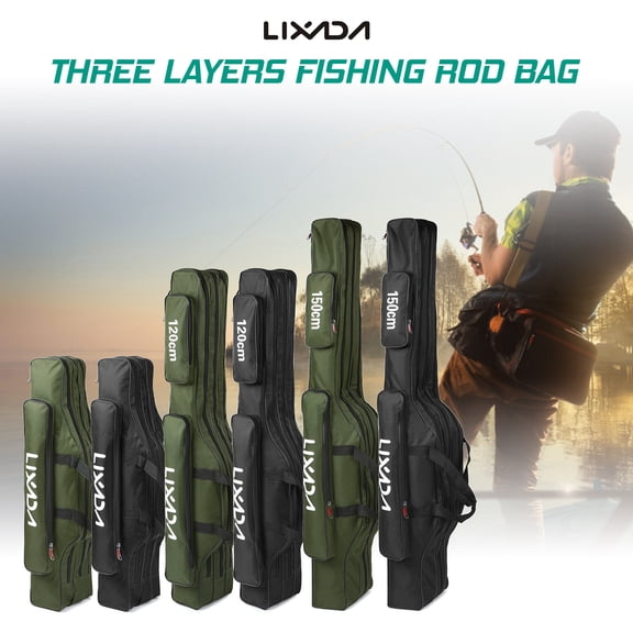 Pole Pack,Portable Rod 3 Layers Rod Carry Reel Qisuo Rod Carrier Reel Buzhi Layers Rod Portable Camouflage 120cm