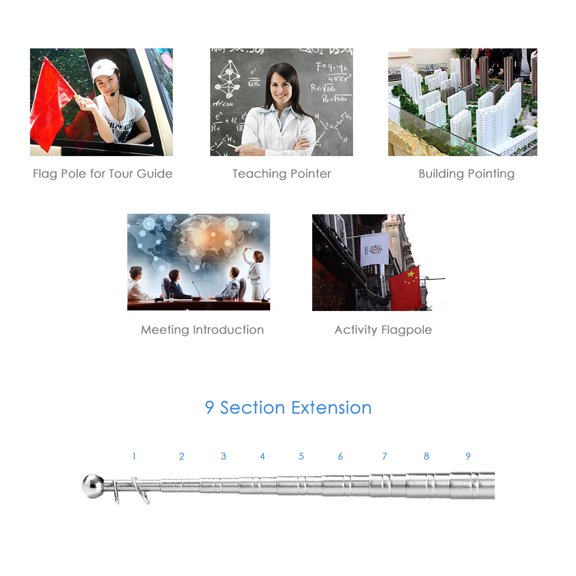 Pole,Pointer Tour Banner Tour Banner 79 2 Meters Stainless Steel Pointer Meters Stainless Pole Steel Pointer Tour Mewmewcat Dsfen