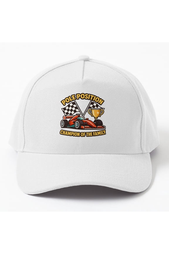 Pole Position Dad Baseball Hat, Champion Family Racing Graphic Design, Classic Cap