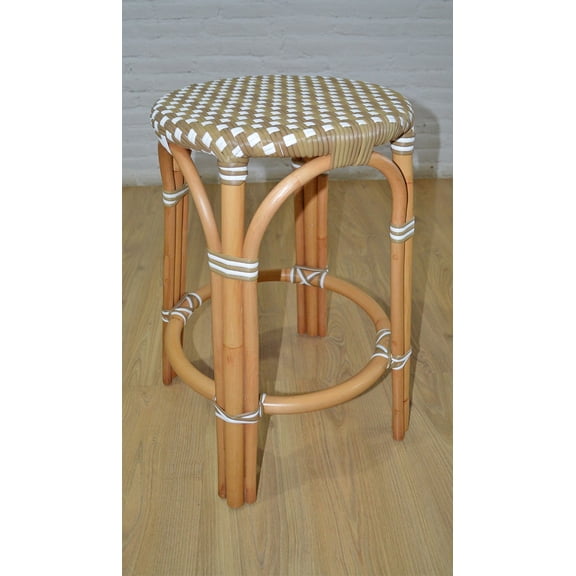 Pole Rattan Cafe Style Counter Stool PRATCS NATWH