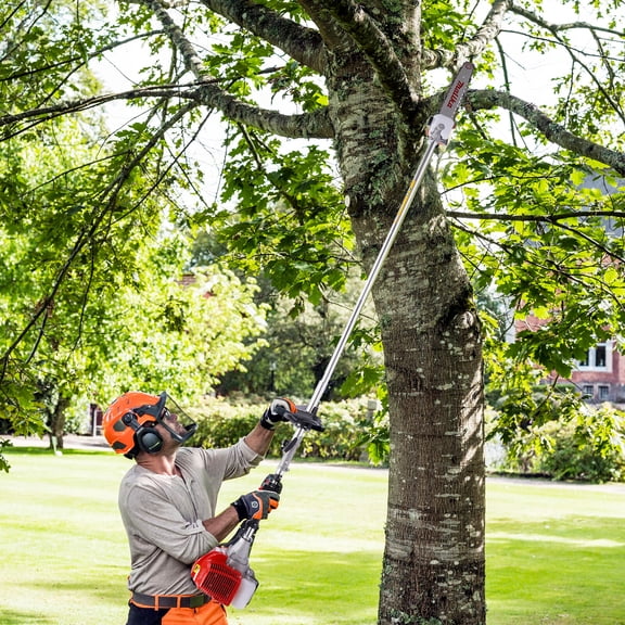 Pole Saw 16-FT Height Reachable Powerful Gas Pole Chainsaw 42.7CC 2-Cycle Cordless Extension Pole Saw with 11 inch Cutting Bar Tree Trimmer Long Reach Saw