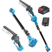 Pole Saw for Tree Trimming,15-Foot Reach pole tree trimmer. 6inch electric pole Chainsaw for branch and wood cutting with Portable Bag and 20V 4A Battery Jovant