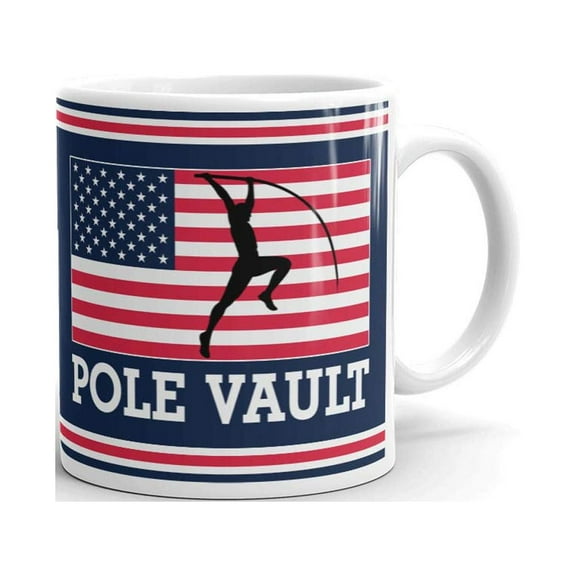 Pole Vault Accessories US Pride Coffee Tea Ceramic Mug Office Work Cup Gift 11 oz