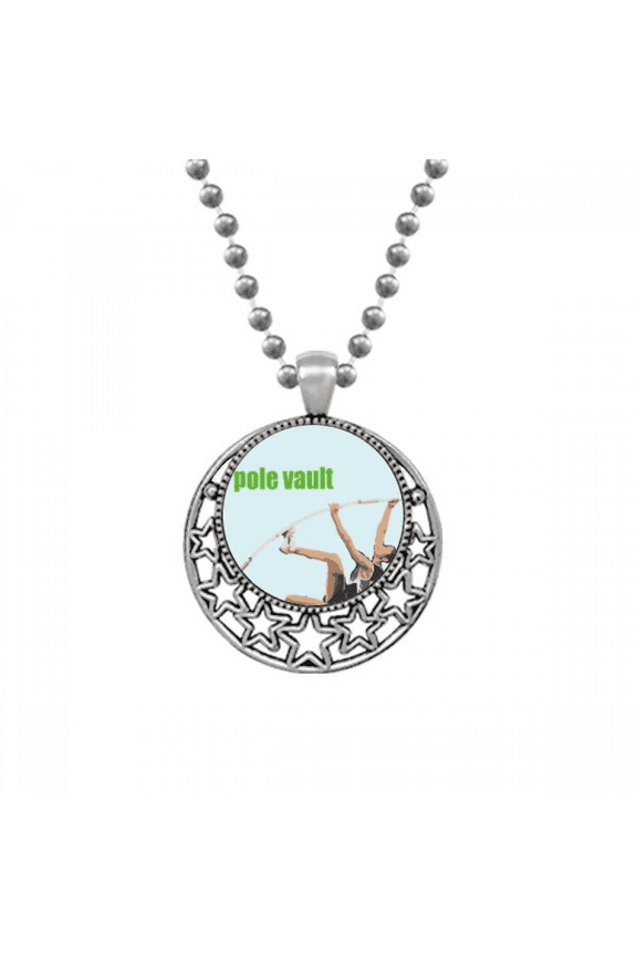 Pole Vault Field Events Art Deco Fashion Necklaces Pendant Retro Moon Stars Jewelry