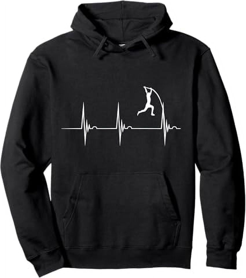 Pole Vault Heartbeat Pole Vaulter EKG Pole Vaulting Athletes Pullover
