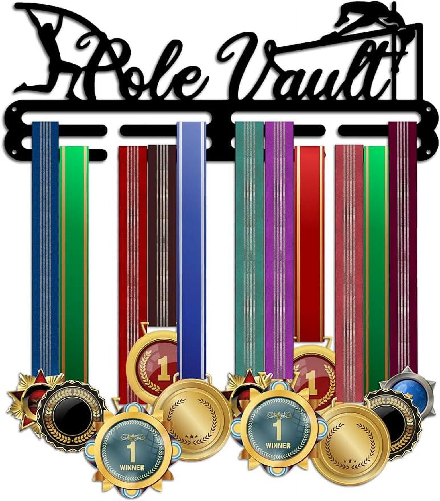Pole Vault Medal Holder Athletics Medal Hanger Display Rack Wall Mount Hanger Decor Trophy Shelf