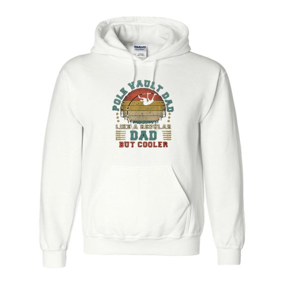 Pole Vault Sports Lover, Vintage Dad, Fathers Day, Athlete, Jumping, Fun High Hoodie Unisex, up to 5XL