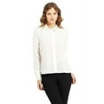 thumbnail image 1 of Poleci Long Sleeve Embellished Collar Blouse, White (Medium), 1 of 3