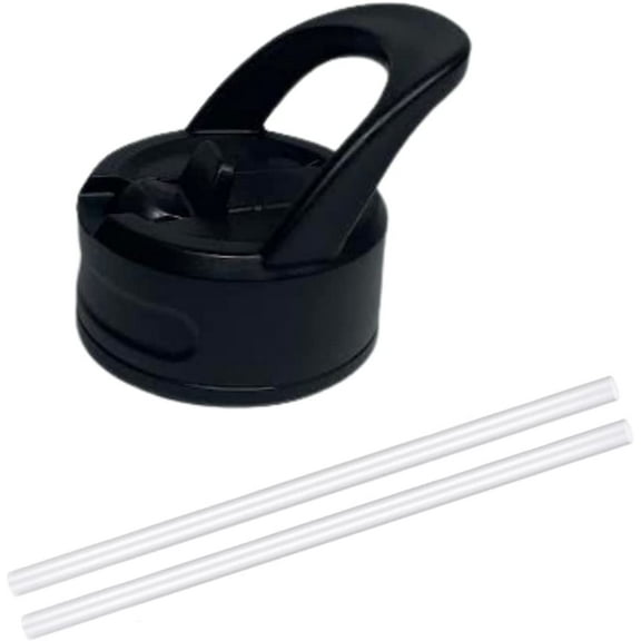 Polerce Hard Handle Straw Lid for Wide Mouth Bottles, Lid is Compatible 12-128 Oz Bottles, and Most Sport Bottle Brands