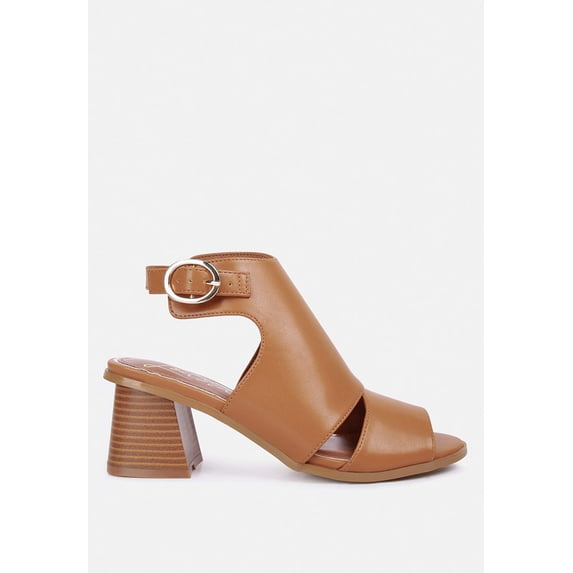 Polessi Pin Buckle Ankle Mules