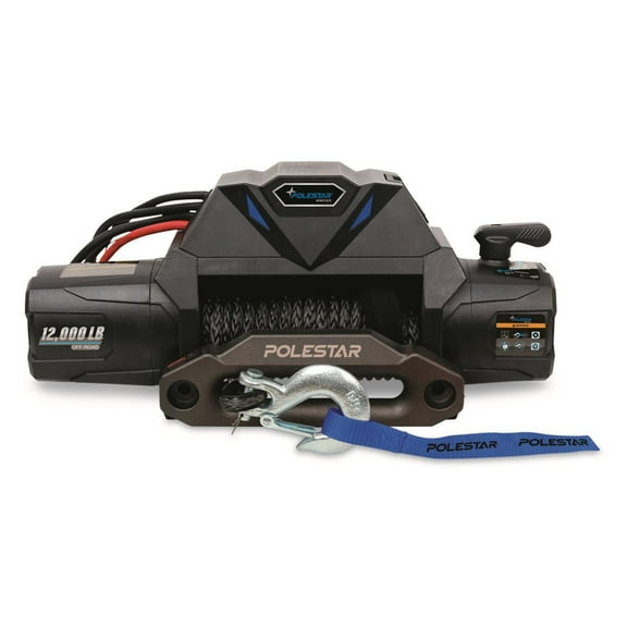 Polestar 12,000 lbs Electric Winch with Non-Integrated Synthetic Rope, Powerful 12V DC Motor Heavy-Duty Waterproof Truck Winch for ATVs UTVs Trucks and and Utility Applications