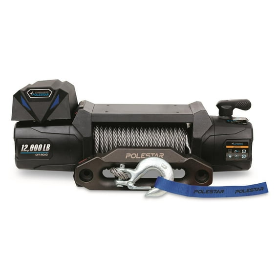 Polestar 12,000 lbs Electric Winch with Non-Integrated Wire Rope, Powerful 12V DC Motor Heavy-Duty Waterproof Truck Winch for ATVs UTVs Trucks and and Utility Applications