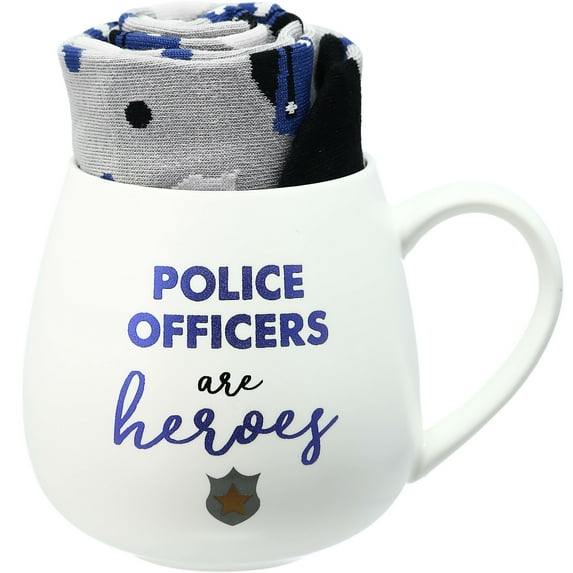Pavilion Gift Company - Police - 15.5 oz Mug and Sock Set