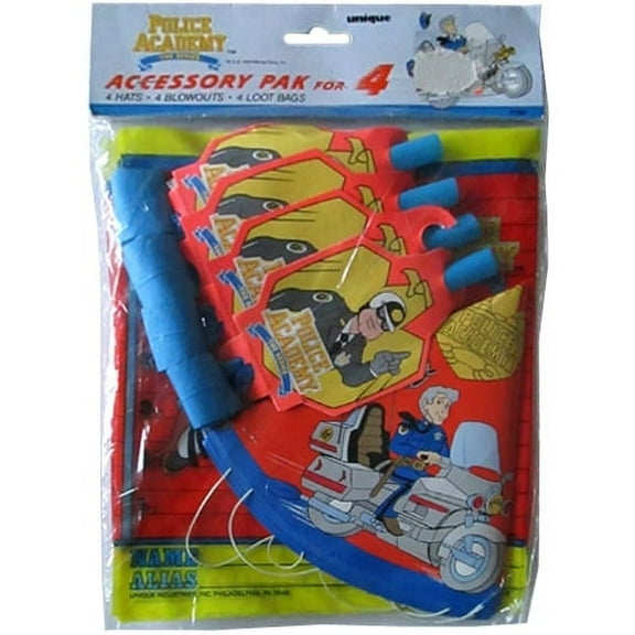 Various Police Academy Vintage 1989 'The Series' Clear Plastic Birthday Party Favors, 12-Pack