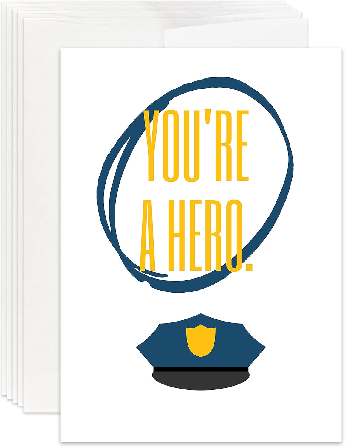 Police Appreciation Card | Thank You Police Appreciation Card (Pack of 25)