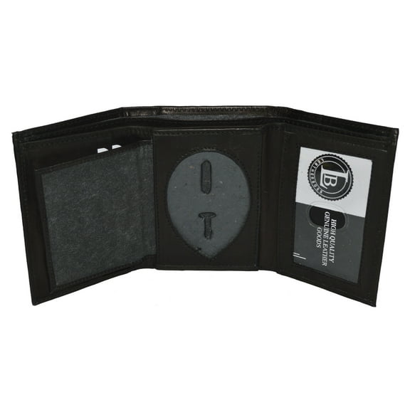 Police Badge ID holder wallet - Shield shape - by leatherboss