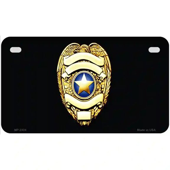 Police Badge Metal Novelty License Plate 7" x 4" Motorcycle (MP)