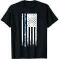 thumbnail image 1 of Police Blue Lives Matter - Support Law Enforcement Officers T-Shirt, 1 of 4