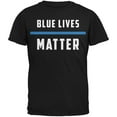 thumbnail image 1 of Police Blue Lives Matter Thin Blue Line Black Adult T-Shirt - Medium, 1 of 1