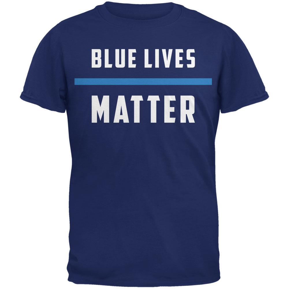 Police Blue Lives Matter Thin Blue Line Metro Blue Adult T-Shirt - X-Large - image 1 of 1